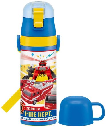 Skater Kids’ 2-Way Stainless Steel Tomica 19 Water Bottle with Cup 430Ml