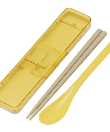 Skater Retro French Yellow Chopsticks and Spoon Set Made in Japan – Ccs3Sa-A