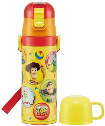 Skater Toy Story 21 Disney Kids Stainless Steel 2-Way Water Bottle with Cup 430ml