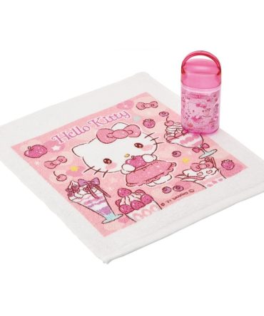 Skater Sanrio Hello Kitty Sweets Hand Towel Set with Case 32×30.5 cm Made In Japan