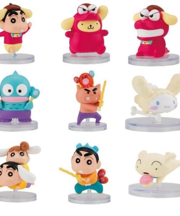 Bandai Crayon Shin-Chan Sanrio 9-Piece Figure Collection Set Gachapon Toy