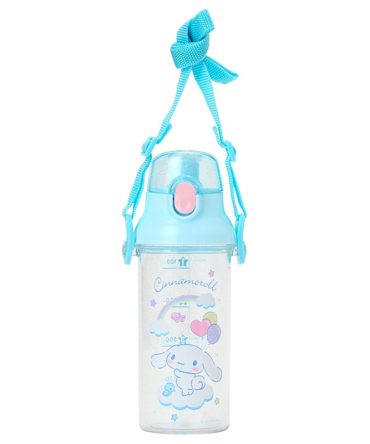 Sanrio Cinnamoroll One-Touch Clear Bottle Dishwasher Safe Includes Name Sticker