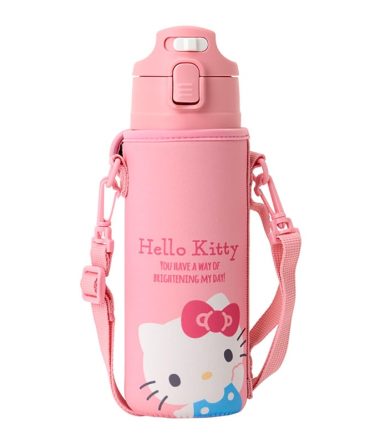 Sanrio Hello Kitty Stainless Steel Bottle 470ml for Kids with One-Touch Open