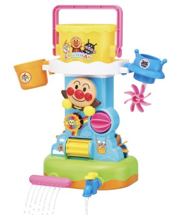 Agatsuma Anpanman Bucket Splash Bath Toy for Toddlers Ages 1.5 and Up