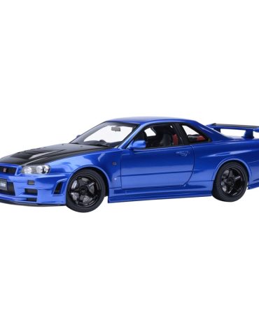 Autoart 1/18 Nismo R34 GT-R Z-Tune Bayside Blue Carbon Black Bonnet Model Car