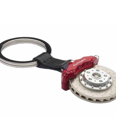 Autoart Brake Disc Keychain with 6-Pot Red Caliper