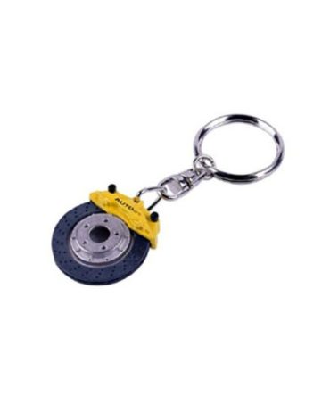 Autoart Ceramic Brake Disc Keychain with Yellow Caliper – Finished Product