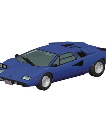 Aoshima 1/32 Lamborghini Countach LP400 Blue Model Kit
