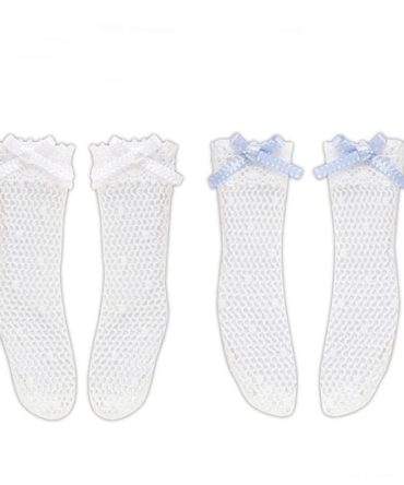 Azone 1/6 Pure Neemo Doll Socks Set White Alice Blue Ribbon Tulle Design