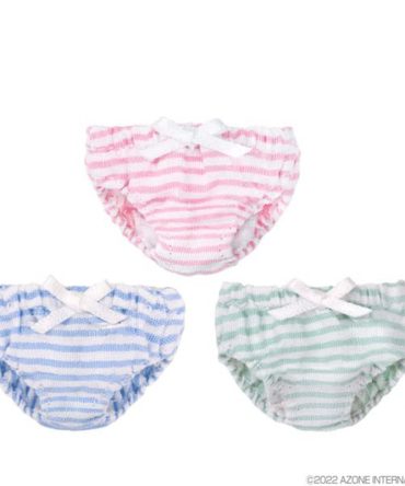 Azone 1/6 Pure Neemo Ribbon Striped Panties Set for Dolls in 3 Colors