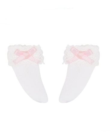 Azone Picco Neemo 1/12 Lace Ribbon Short Socks White Pink Doll Accessory