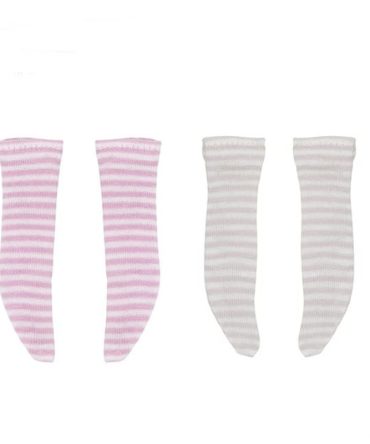 Azone Picco Neemo 1/12 Striped Socks B Set Pink White Beige White Doll Accessory