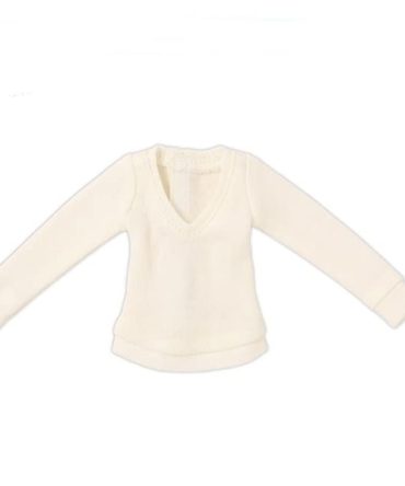 Azone 1/6 Pure Neemo V-Neck White Sweater Doll Accessory
