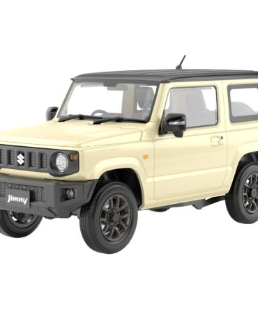 Aoshima Rakupla Snap Car 03-Ci JB64 Jimny 2018 Ivory Metallic Model Kit