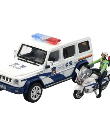Xcartoys Baic Bj80 Police Motorcycle Escort Set 1/64 Diecast Car Japan T8-06