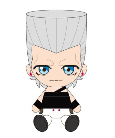 Bandai Jojo’s Adventure Jean Pierre Polnareff Chibi Plush Doll Japan