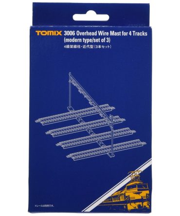 Tomytec Tomix N Gauge Modern 4-Wire Overhead Line Pole Set – 3006 Railway Model