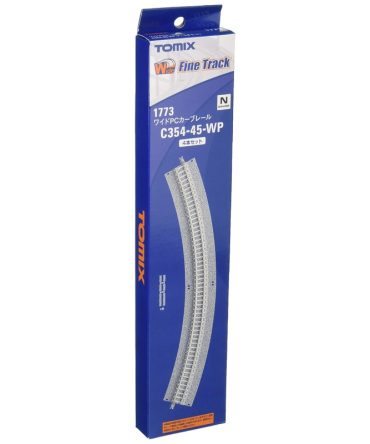 Tomytec Tomix N Gauge Wide Pc Curved Rail C354-45-Wp F Set of 4 1773