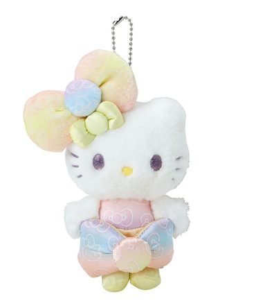 Sanrio Hello Kitty 50th Birthday Mascot Holder with Fashionable Ribbons
