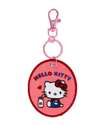 Sanrio Hello Kitty Embroidered Patch Keychain Grand Prize Edition Polyester